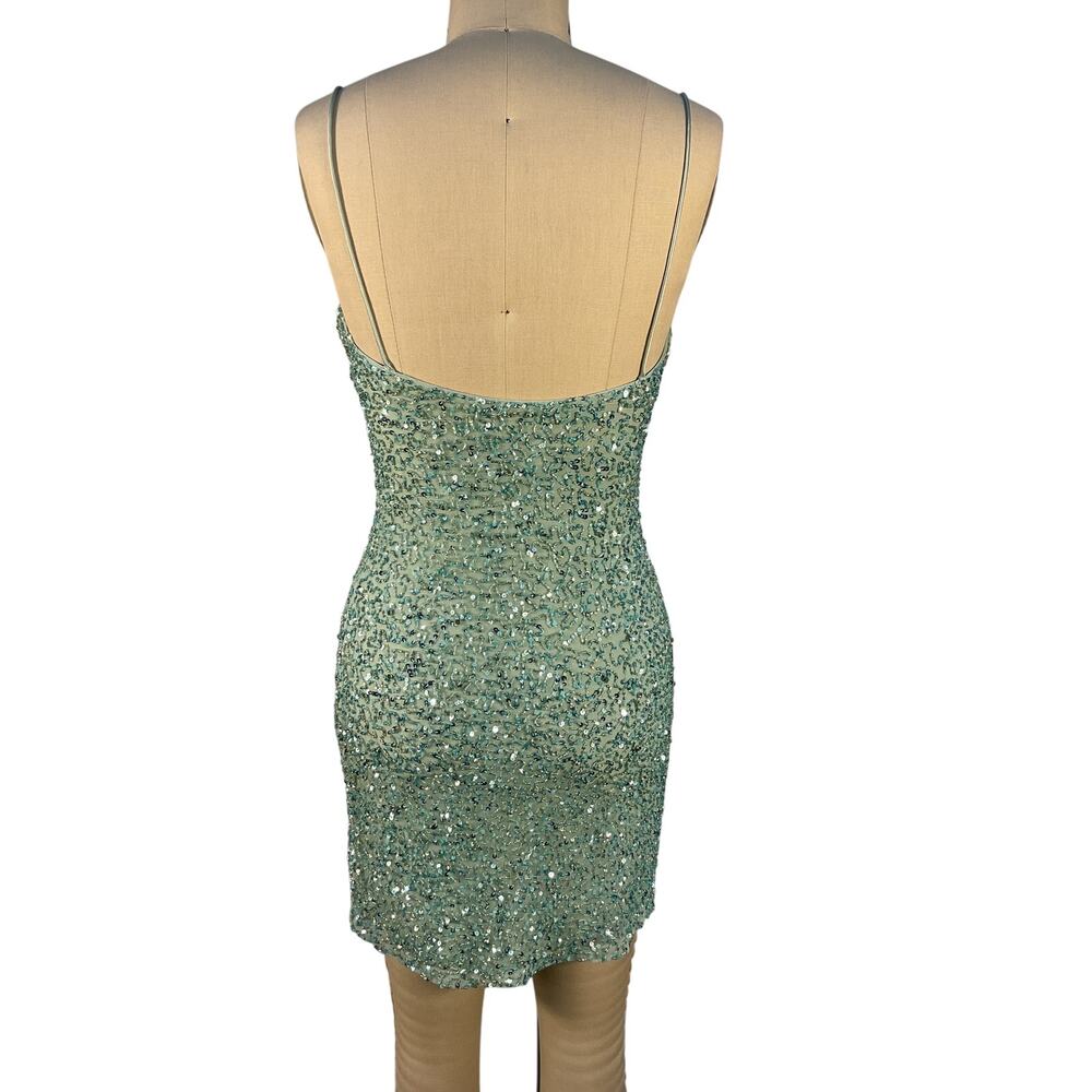Retrofete Sequin Green Dionne Dress Size S - Picture 3 of 6